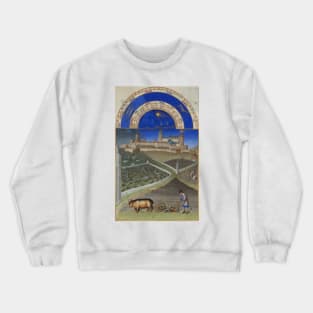 Très Riches Heures du Berry - Frères de Limbourg Crewneck Sweatshirt